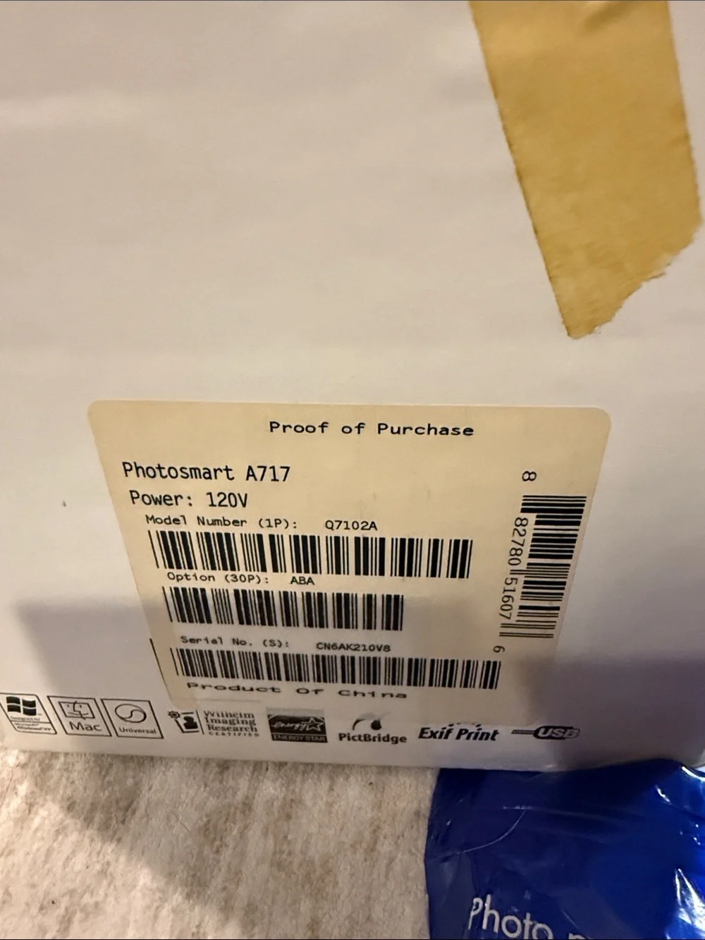 HP Photosmart A717 Photo Printer